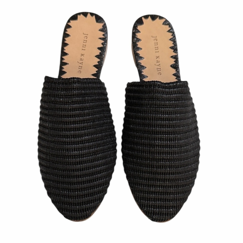 Jenni Kayne Raffia Mule Black Size 39 - Picture 3 of 9